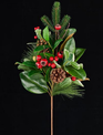 28" Magnolia Pine Holly Berry Spray