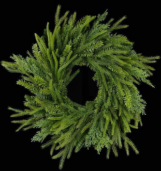 24" Mixed Evergreen Wreath
