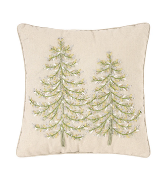 Square Winter Garden Pillow