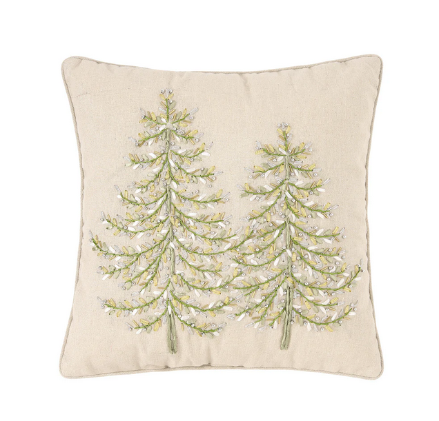 Square Winter Garden Pillow