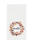 Embroidered Thankful Wreath Towel