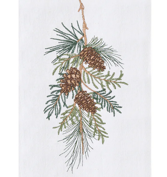 Pinecone Branch Kitchen Towel
