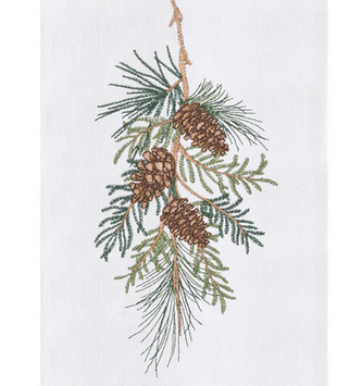 Pinecone Branch Kitchen Towel