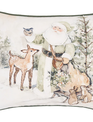 Rectangular Winter Santa in Forest Pillow