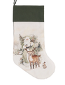 Winter Santa in Forest Stocking