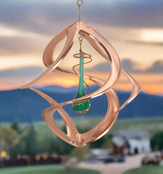 11" Copper Cosmix Spinner with Green Teardrop
