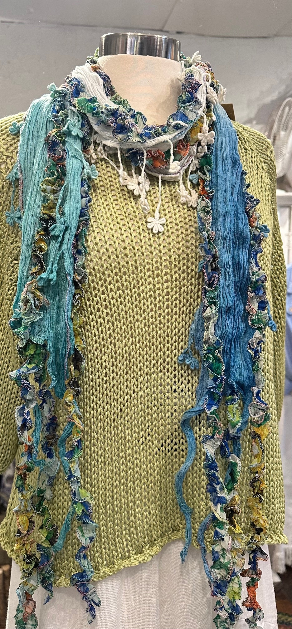 Handmade Trailing Wildflower Scarf By: Monkey Mango