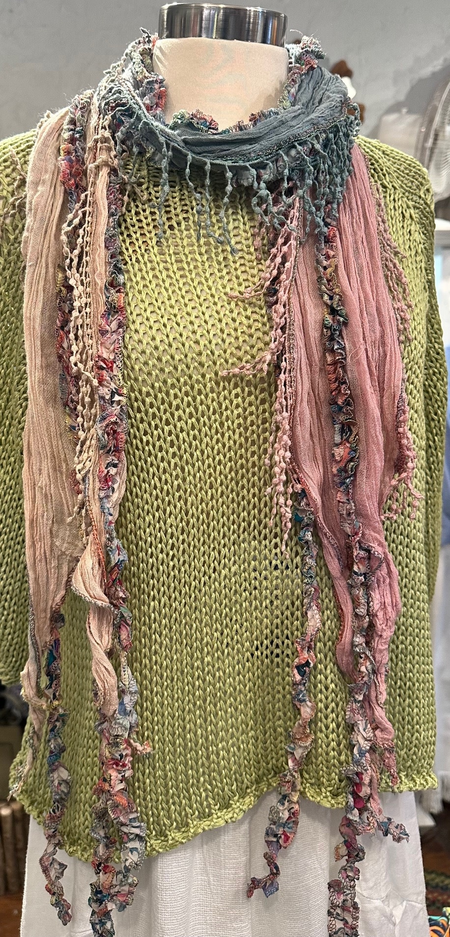 Handmade Trailing Wildflower Scarf By: Monkey Mango
