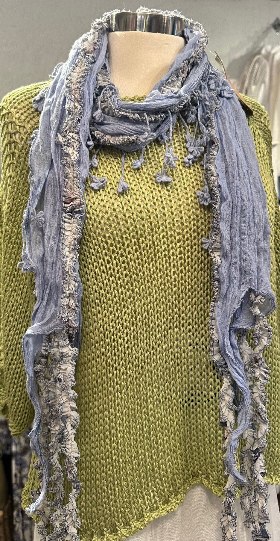 Handmade Trailing Wildflower Scarf By: Monkey Mango