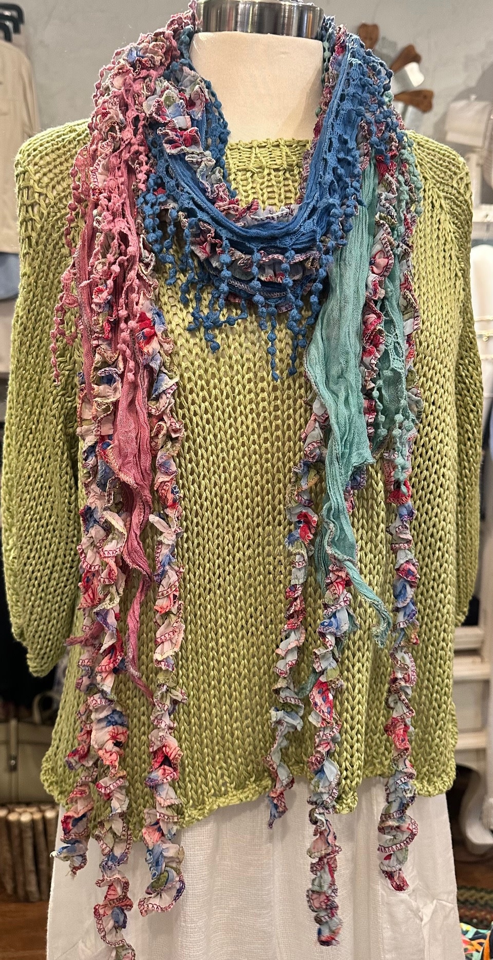 Handmade Trailing Wildflower Scarf By: Monkey Mango