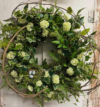Custom Natural Nest & Twig Wreath