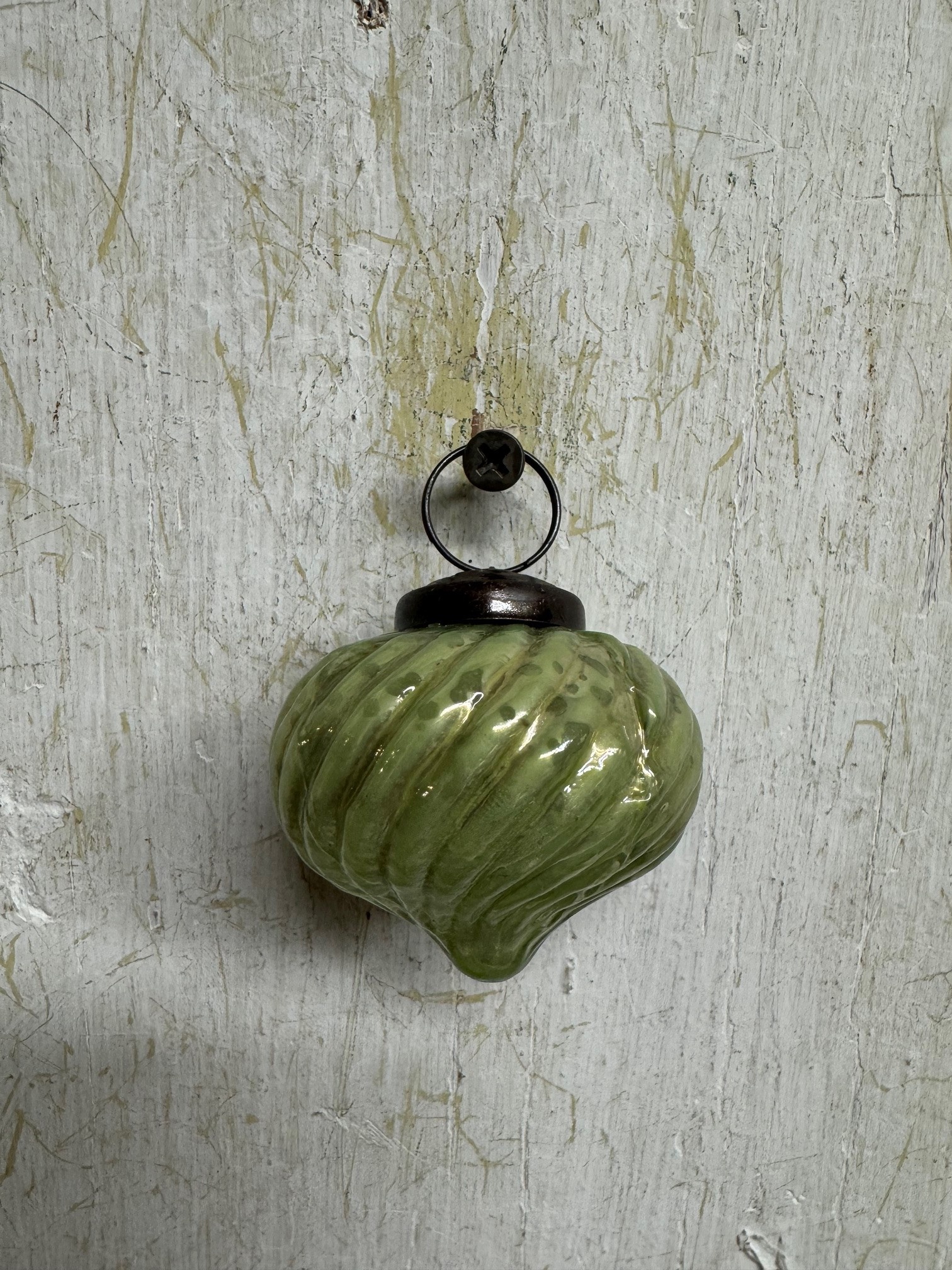 Green Mercury Glass Ornament (4-Styles)