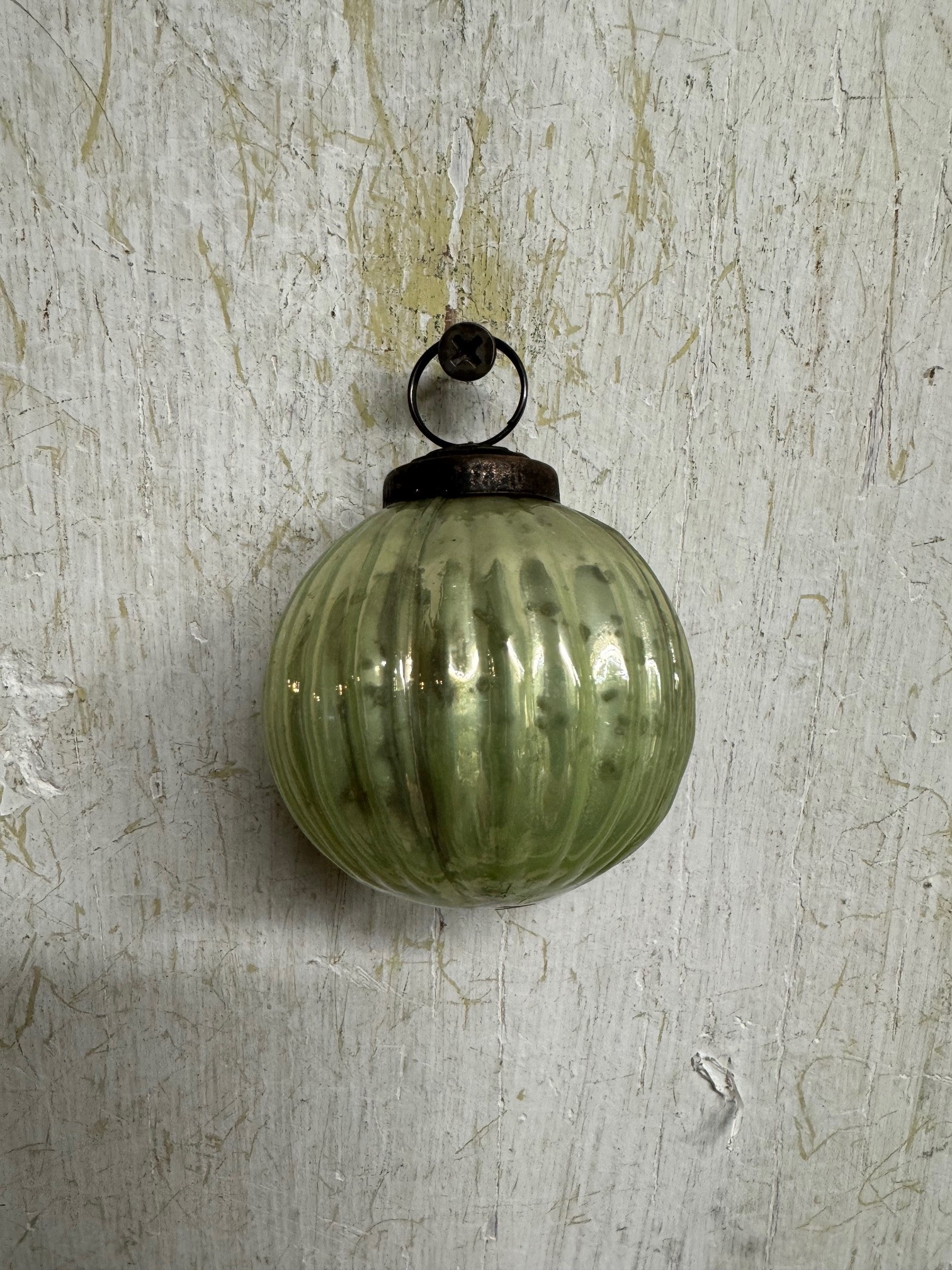 Green Mercury Glass Ornament (4-Styles)