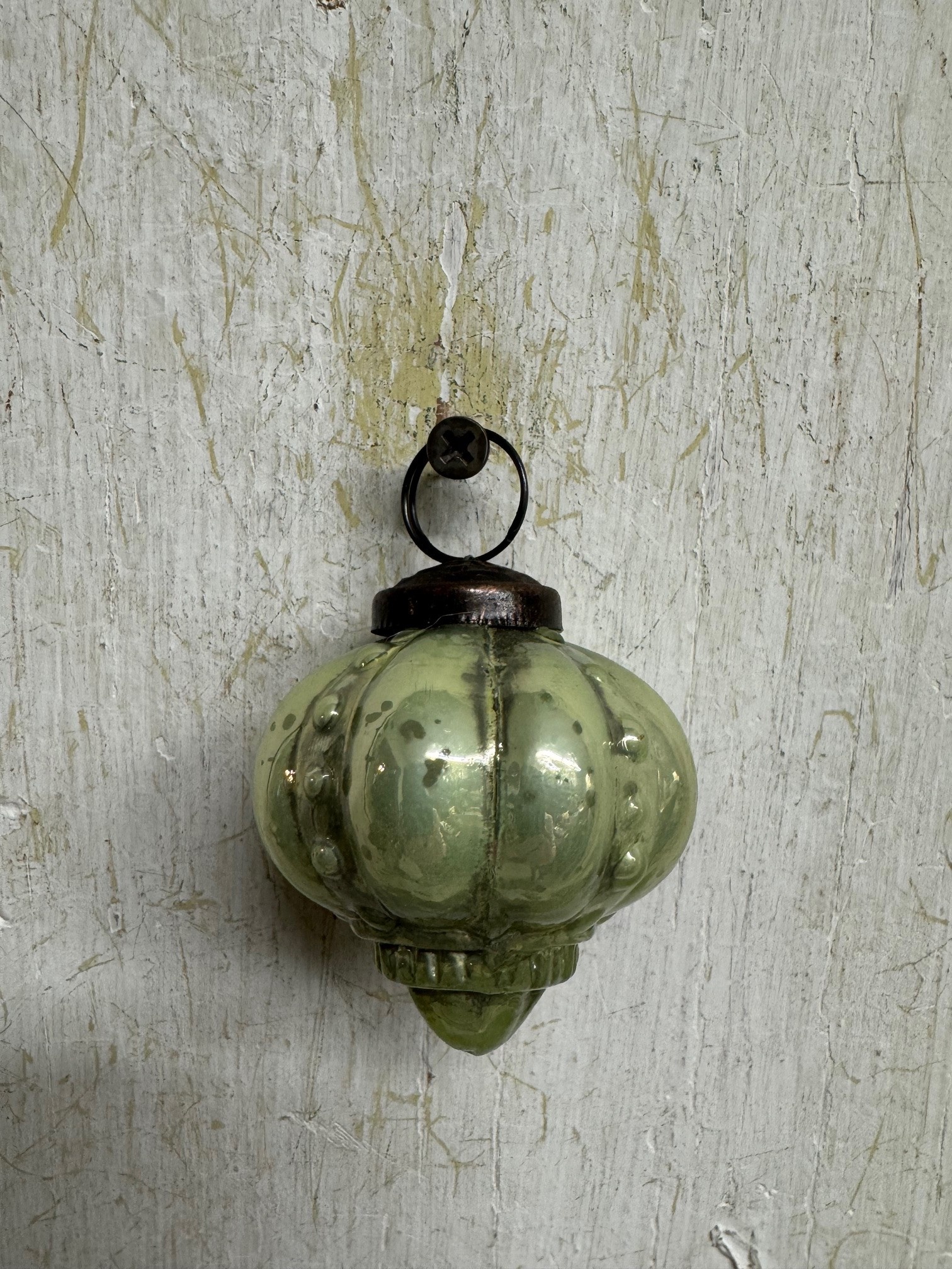Green Mercury Glass Ornament (4-Styles)