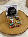 Multicolor Double Hoop Earrings