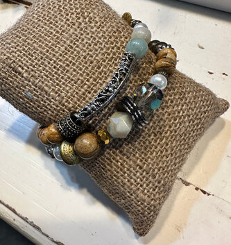 Beaded Bumble Bee Stretch Bracelet