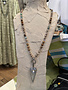 Long Beaded Heart Pendant