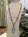Long Beaded Heart Pendant