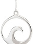 Silver Round Wave Earrings