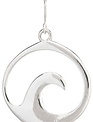 Silver Round Wave Earrings