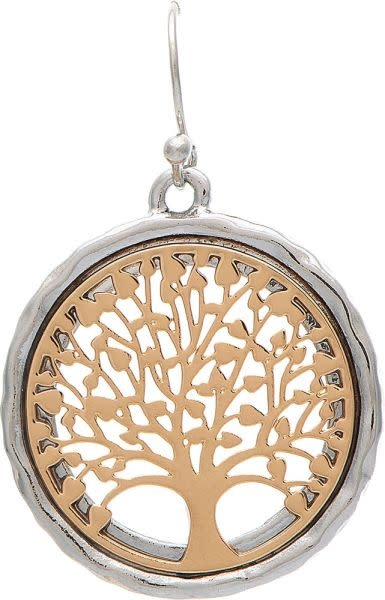 Round Tree of Life Earrings