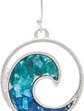 Blue Water Wave Earrings