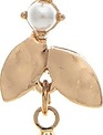 Leaf Charm Pearl Drop Earrings
