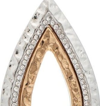 Crystal Row Teardrop Earrings