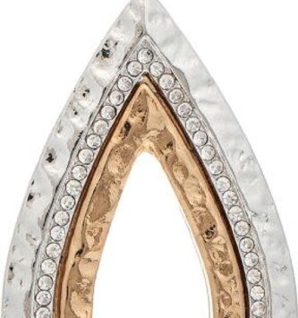 Crystal Row Teardrop Earrings