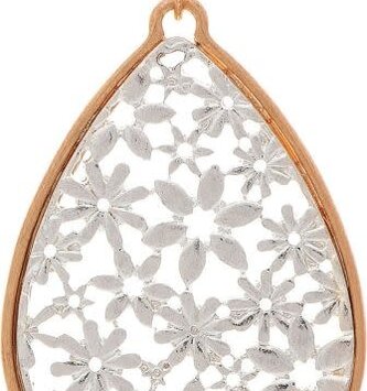 Gold Frame Flower Earrings