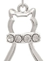 Crystal Kitty Outline Earrings