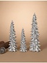Set of 3 Silver Shimmer Christmas Tree's