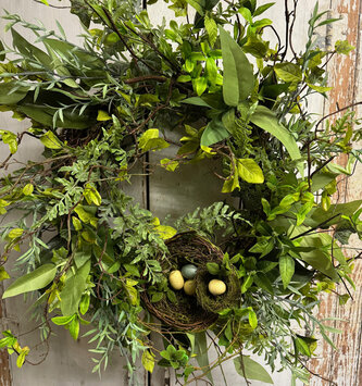 Custom Woodland Nesting Wreath