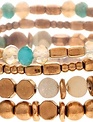 Gold & Stone Bracelet Set