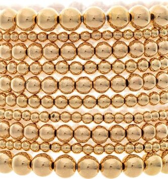 Gold Bead Stretch Bracelet Set