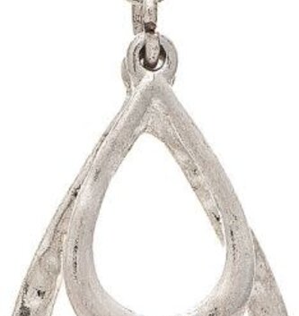 Wire Wrapped Double Teardrop Earring