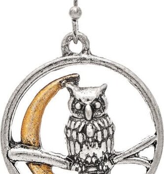Celestial Shadow Owl Earring