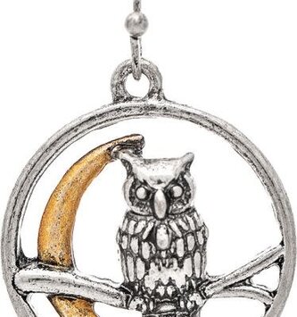 Celestial Shadow Owl Earring