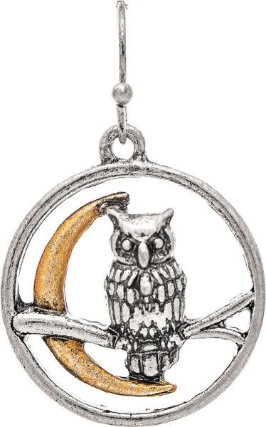 Celestial Shadow Owl Earring