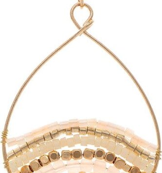 Natural Beaded Teardrop Earring