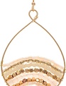 Natural Beaded Teardrop Earring