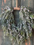 28'' Flocked Winter Foliage Hanging Wreath