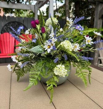 Custom Lavender Wildflower Arrangement