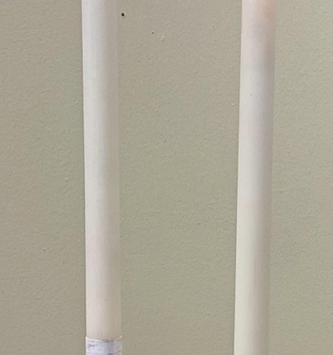Set of 2 Battery Operated 12" Taper Candles Ivory