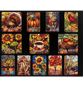 Vibrant Fall Magnets (12-Styles)