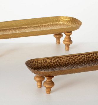 Rectangular Golden Tray (2-Sizes)