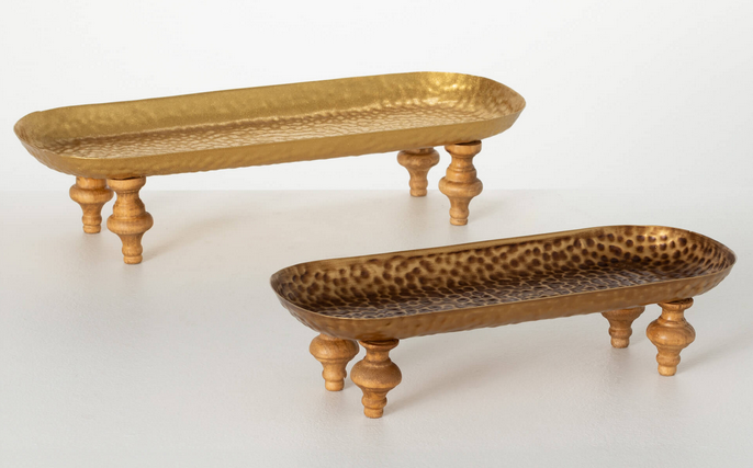 Rectangular Golden Tray