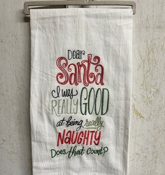 Santa Good Flour Sack Towel