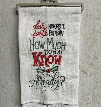 Dear Santa Flour Sack Towel