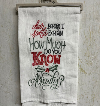 Dear Santa Flour Sack Towel